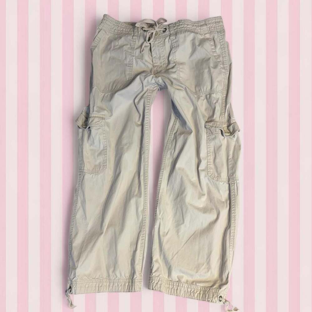 Liz Claiborne Lizwear Y2K Off-White Cargo Pants Size 8